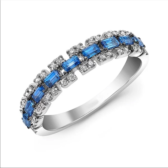 New Women’s Elegant Sapphire 925 Silver Ring - Picture 6 of 6